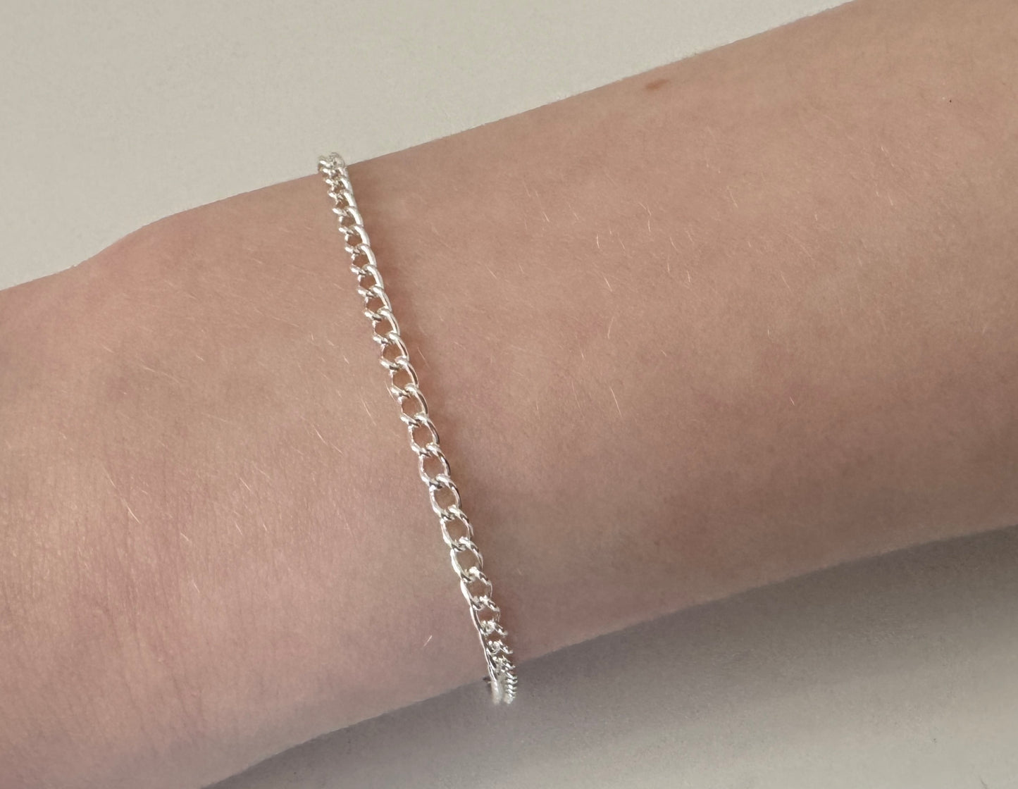 Sterling Silver Curb Chain Bracelet