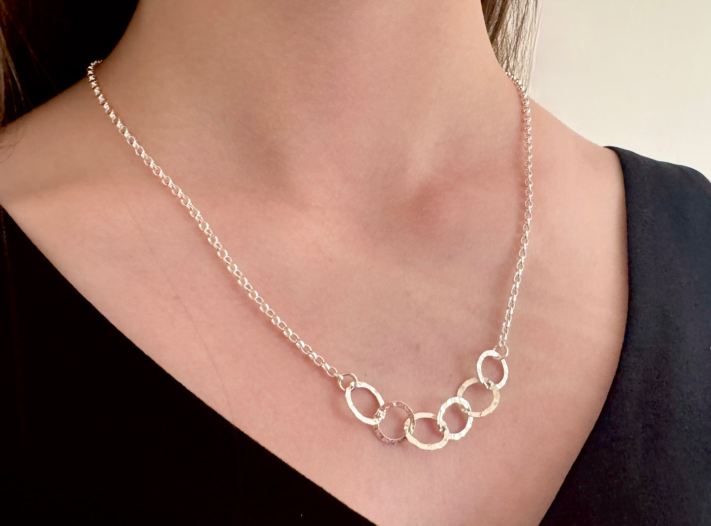 60th Birthday Sterling Silver Interlinked Necklace