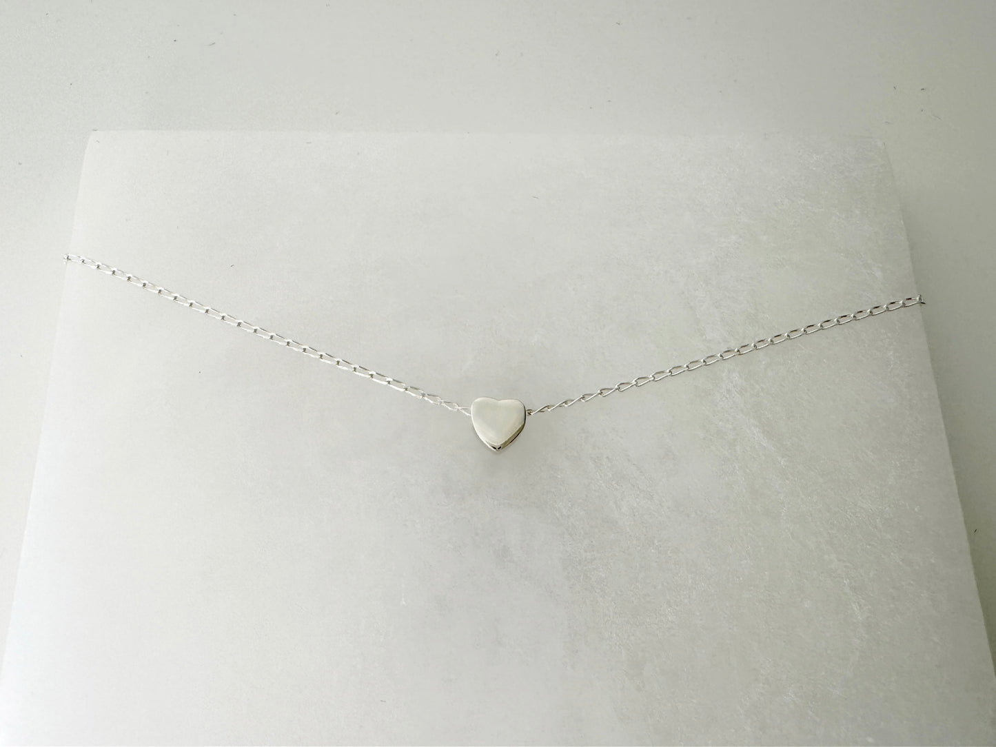 Silver heart necklace