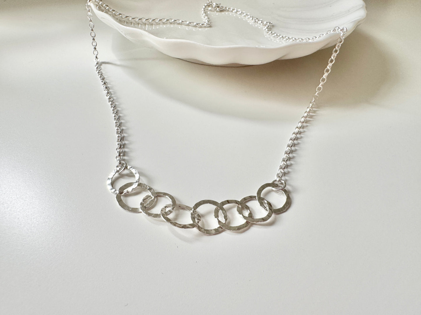80th Birthday Sterling Silver Interlinked Necklace