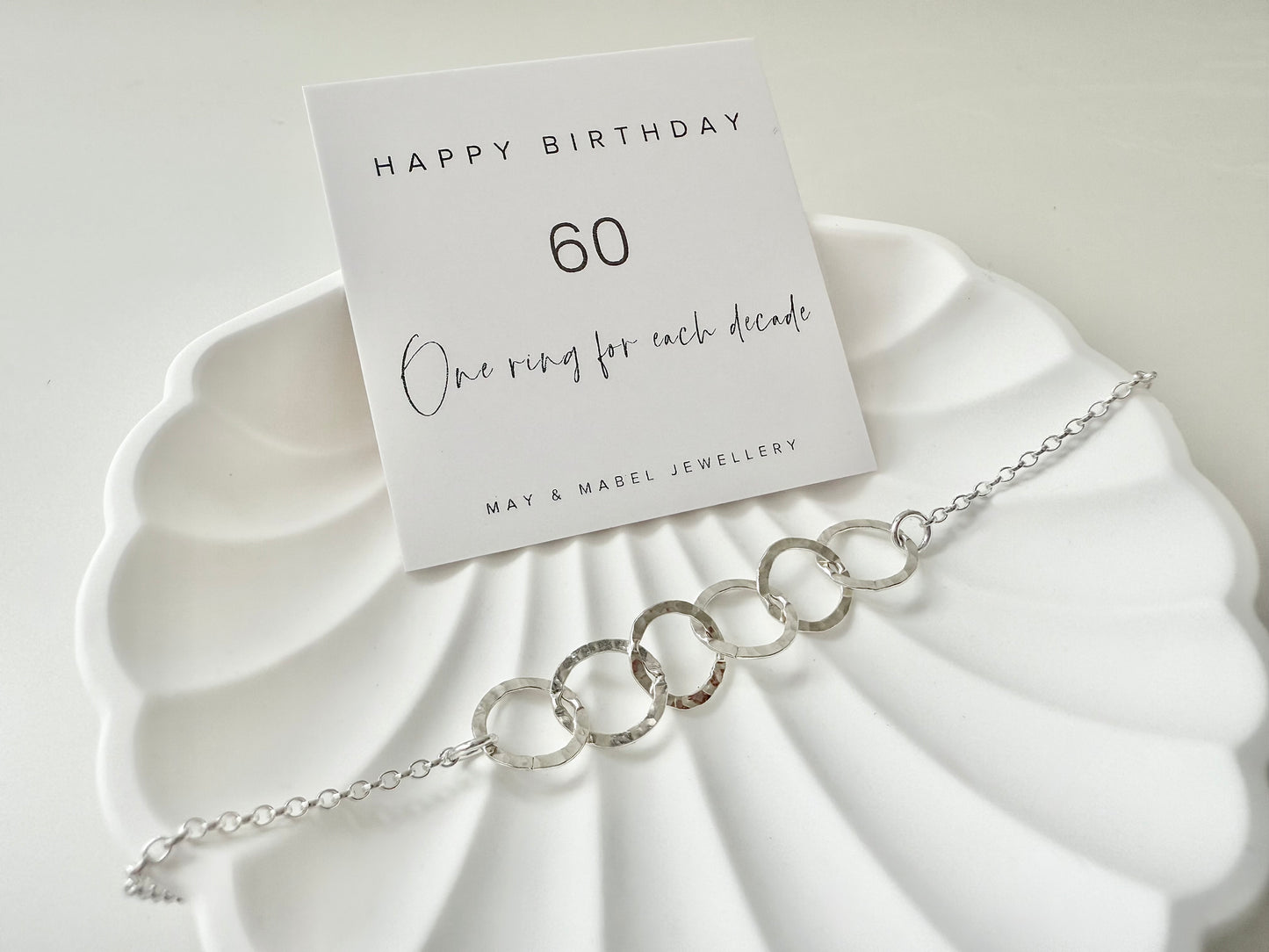 Sterling Silver Bracelet for 60th Birthday
