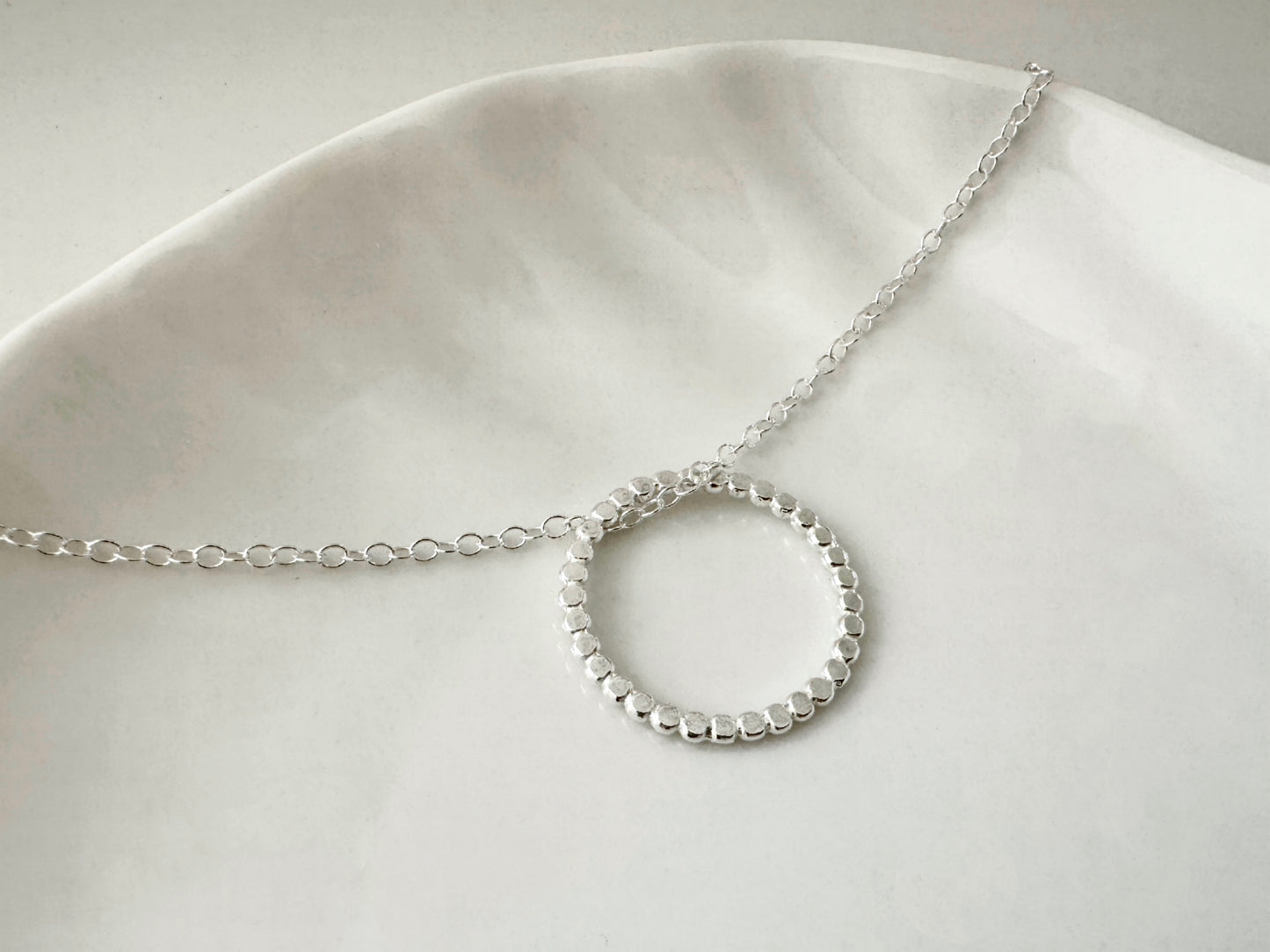 Sterling Silver Circle Layering Necklace