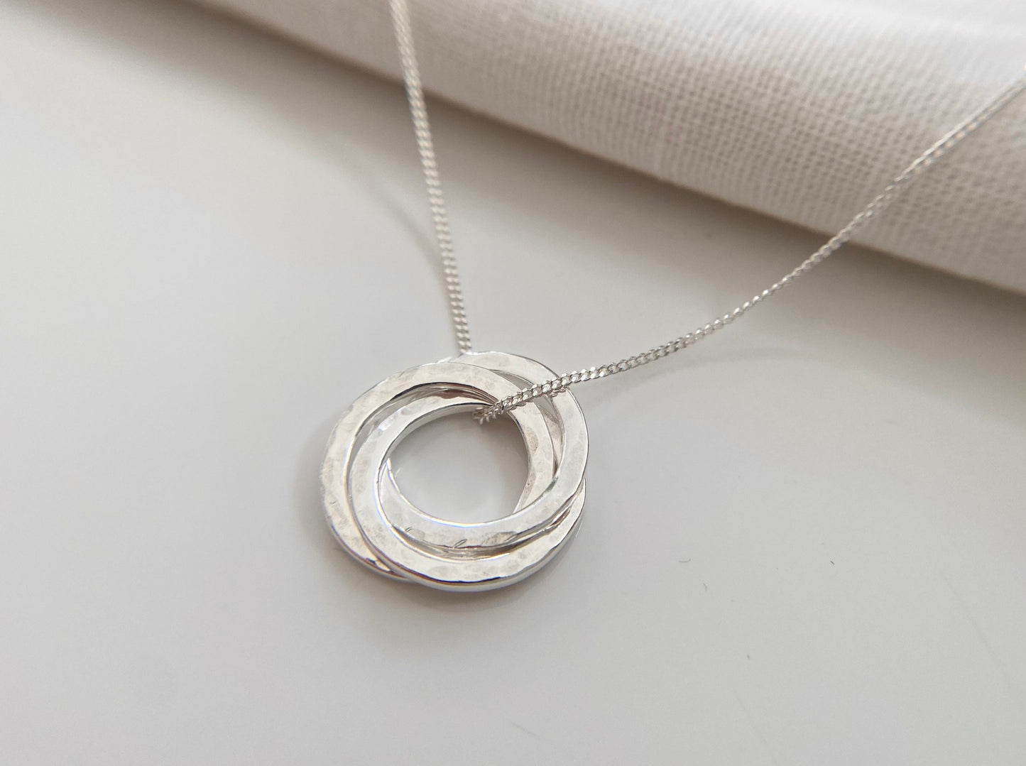 30th Birthday Sterling Silver Interlocking Necklace