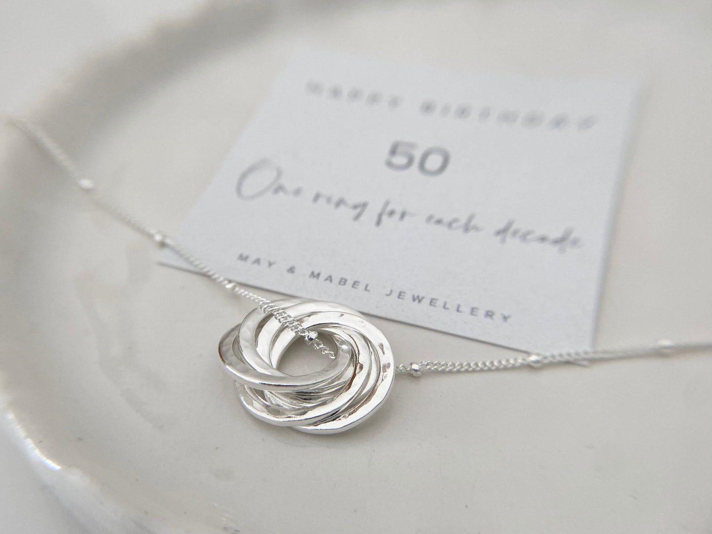 50th necklace, gift for her