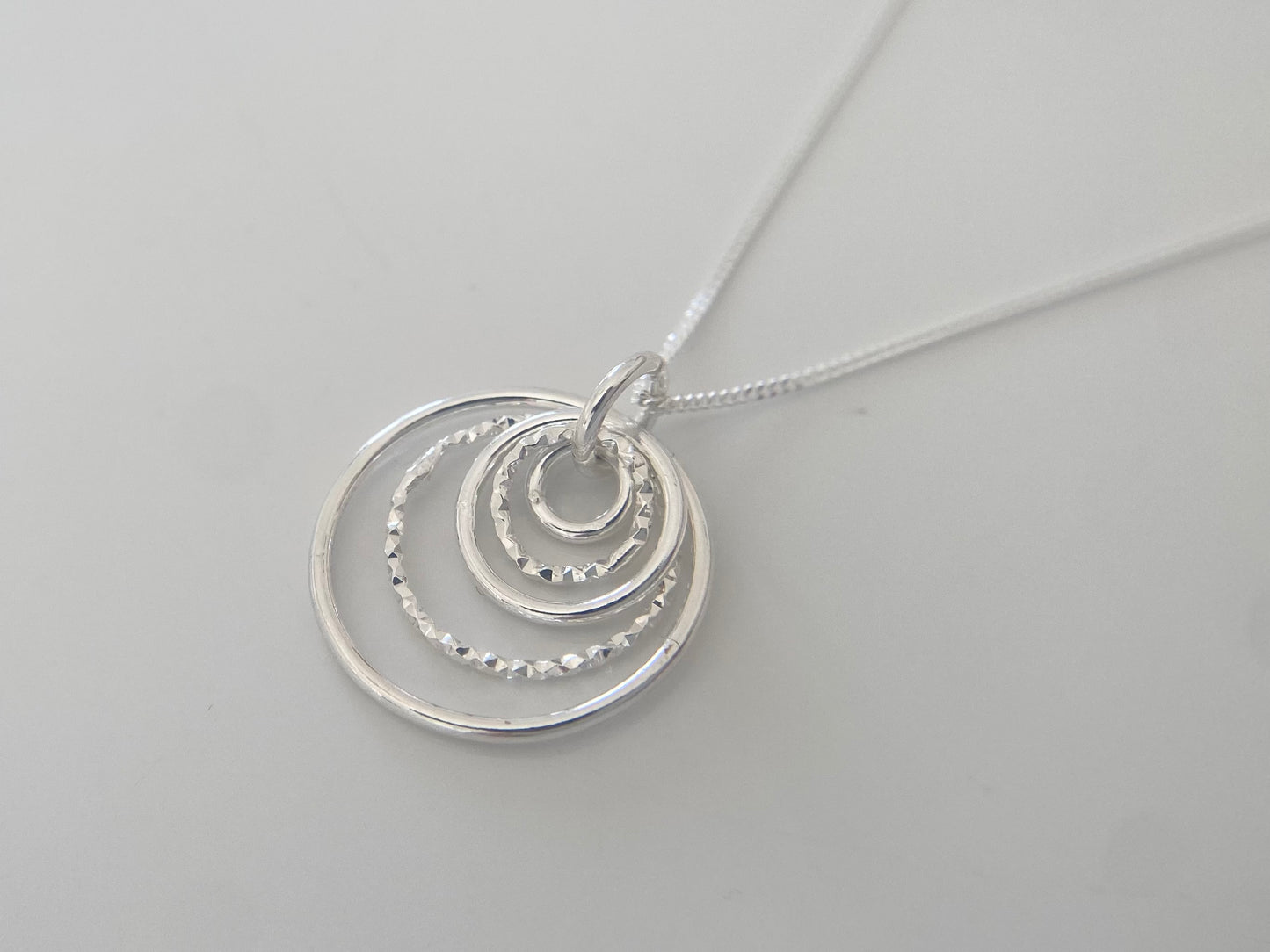50th Birthday Sterling Silver Necklace for Five Decades