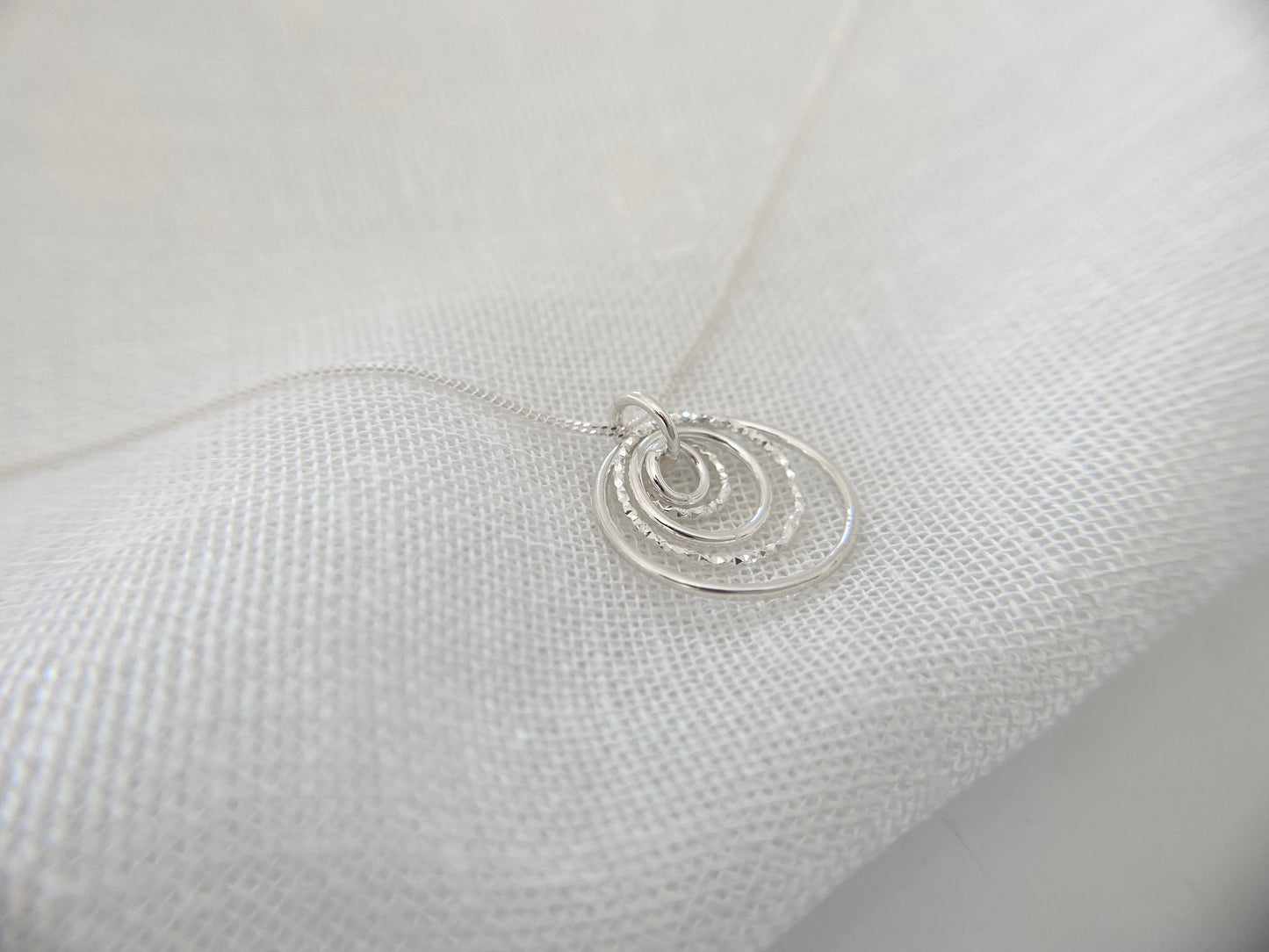 50th Birthday Sterling Silver Necklace for Five Decades