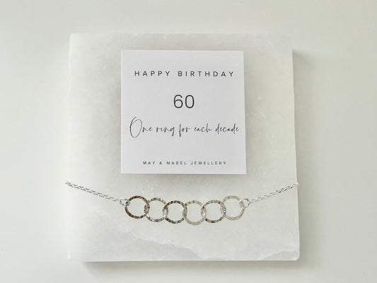 Sterling Silver Bracelet for 60th Birthday