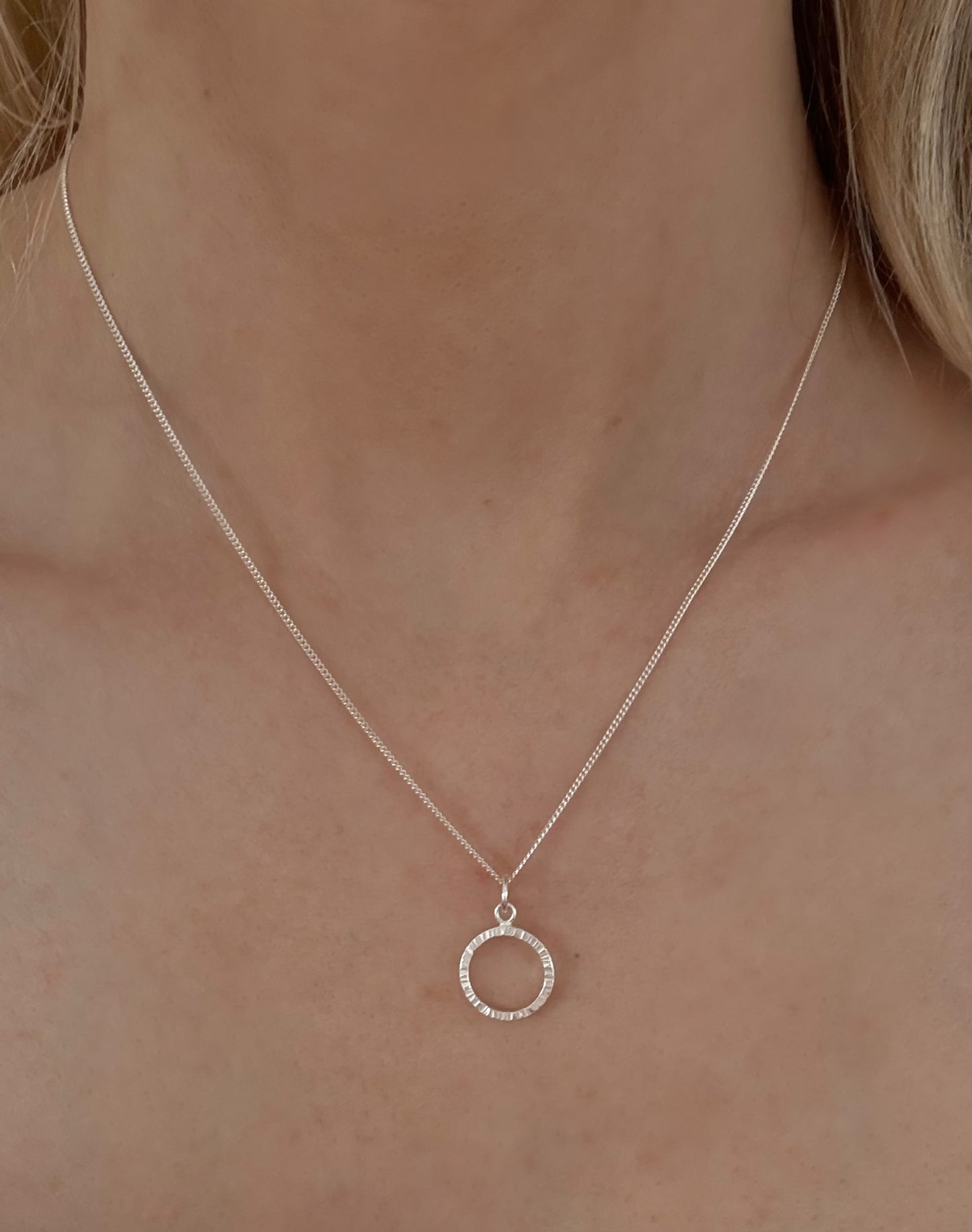 Sterling Silver Ring Pendant Necklace