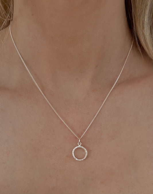 Sterling Silver Ring Pendant Necklace