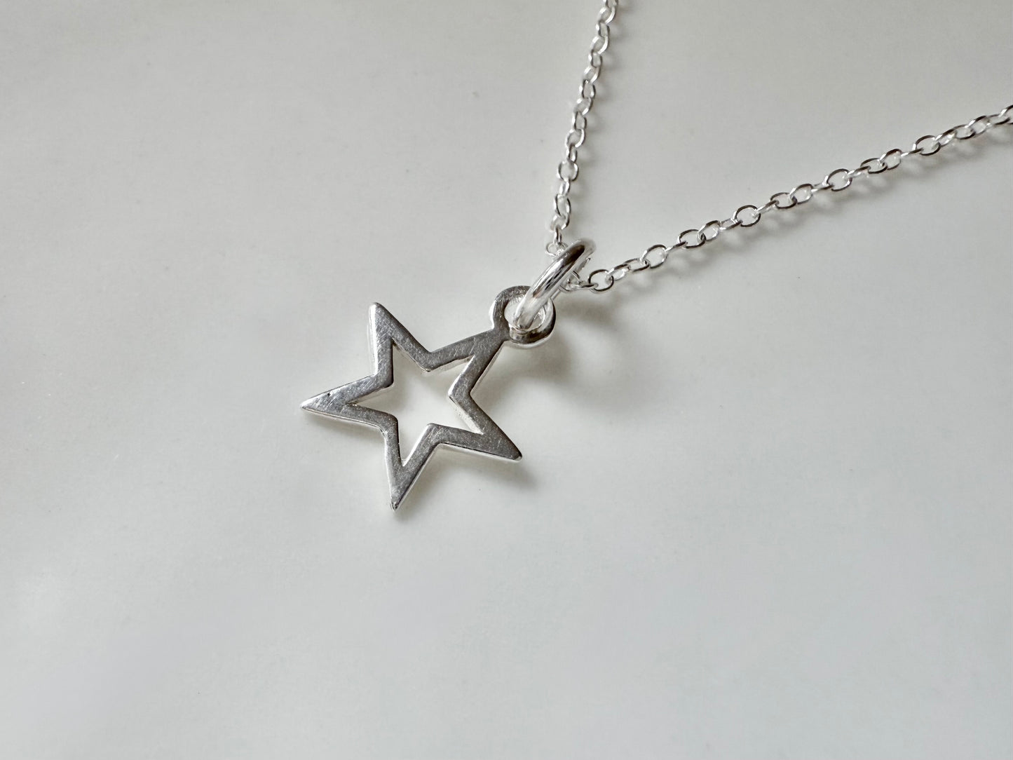 Dainty Silver Star Necklace