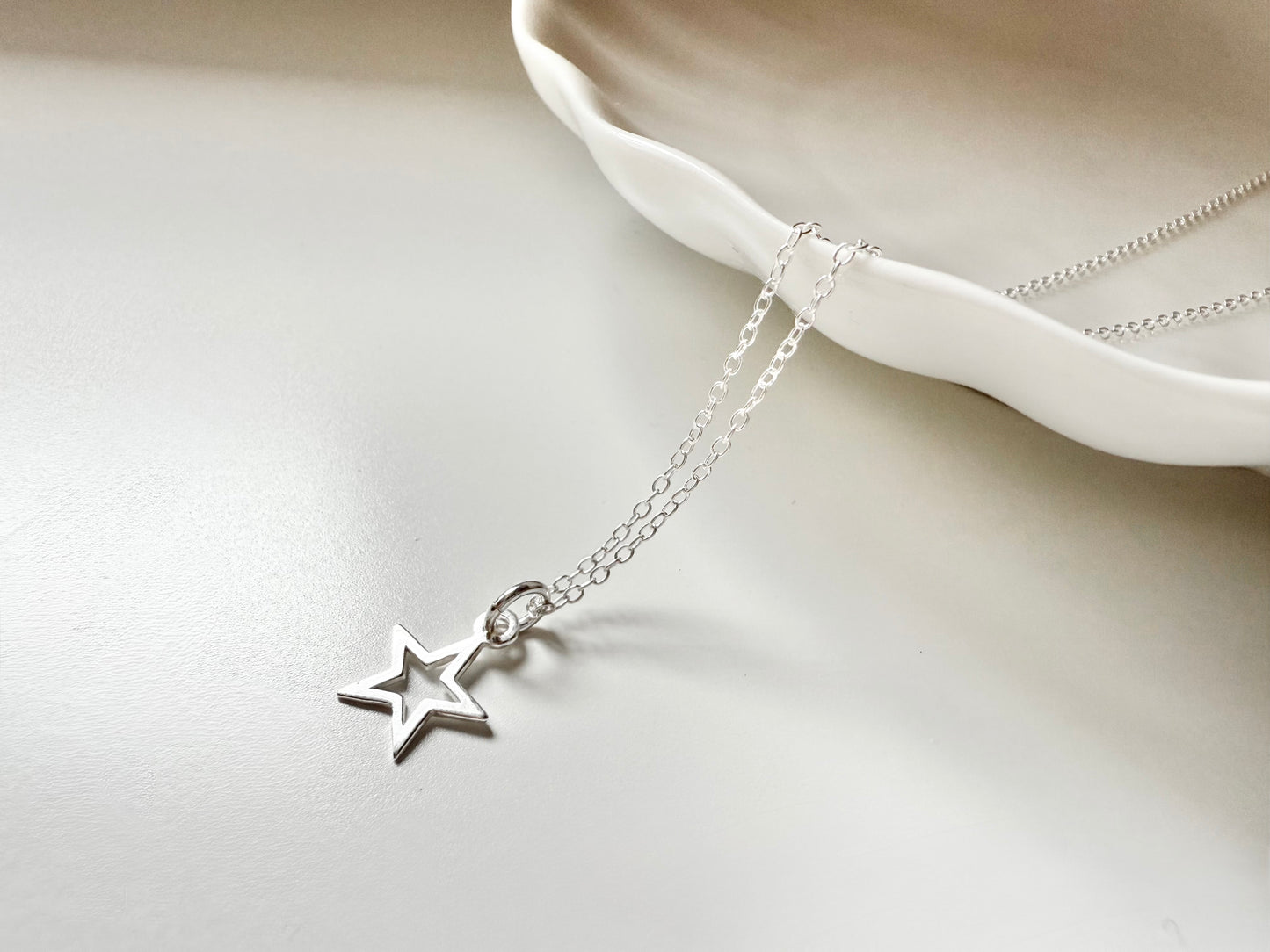 Dainty Silver Star Necklace