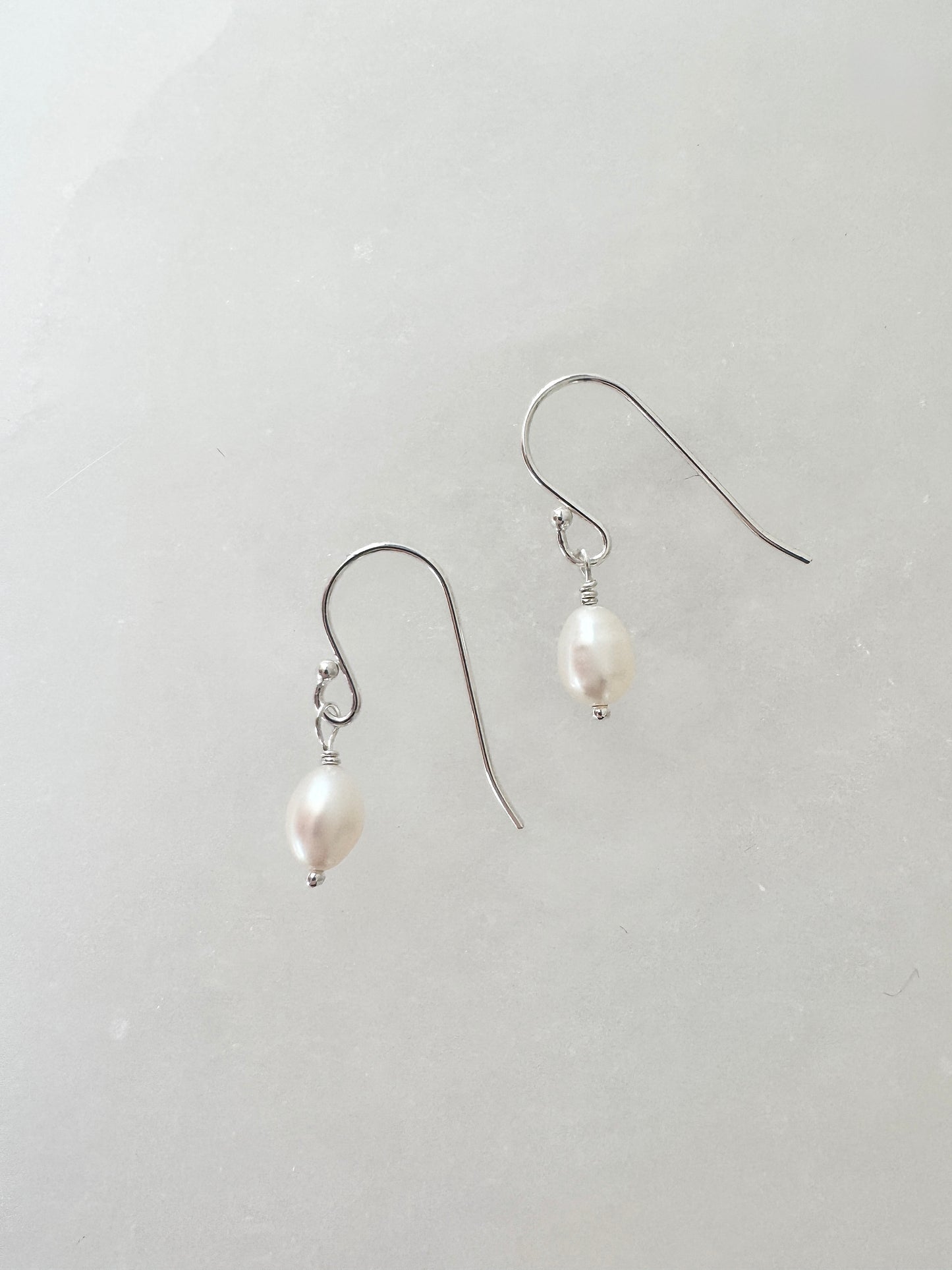 Silver Earrings with Freshwater Pearls