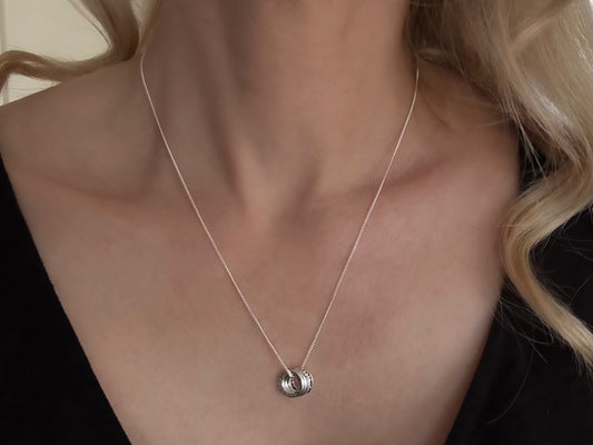 40th Birthday Sterling Silver Washer Necklace