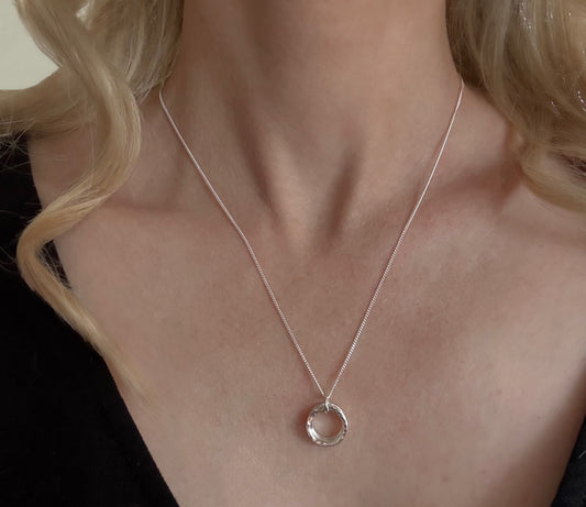 40th Birthday Classic Sterling Silver Necklace for Four Decades