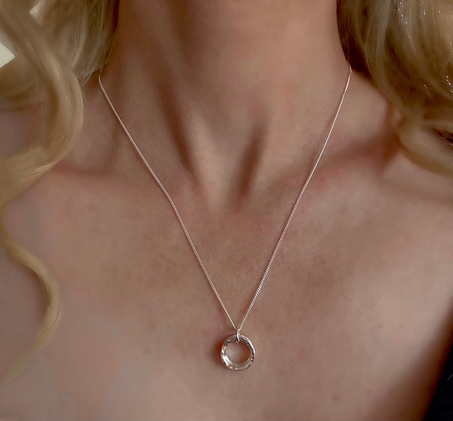 50th Birthday Classic Sterling Silver Necklace for Five Decades