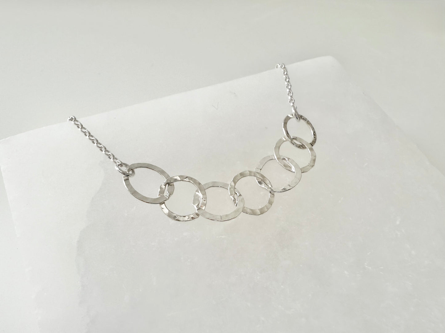 70th Birthday Sterling Silver Interlinked Necklace