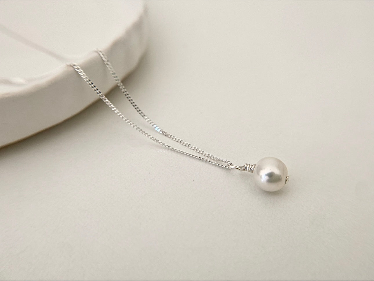 Sterling Silver Pearl Pendant Necklace