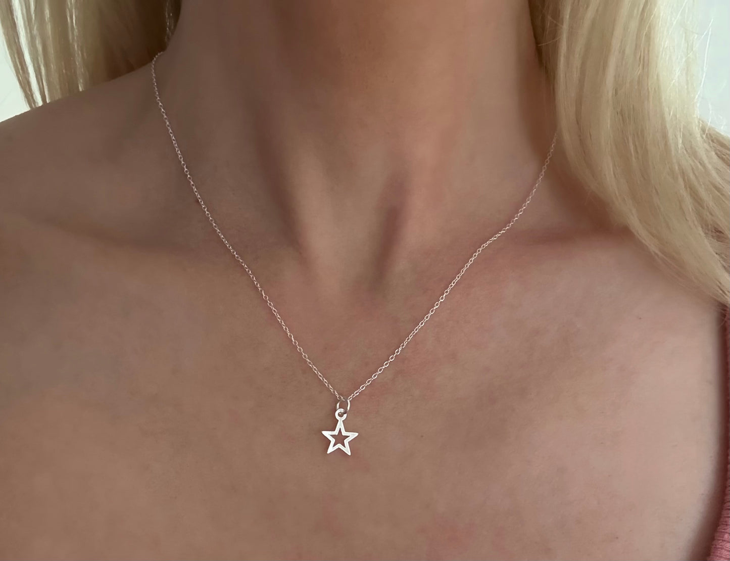 Dainty Silver Star Necklace