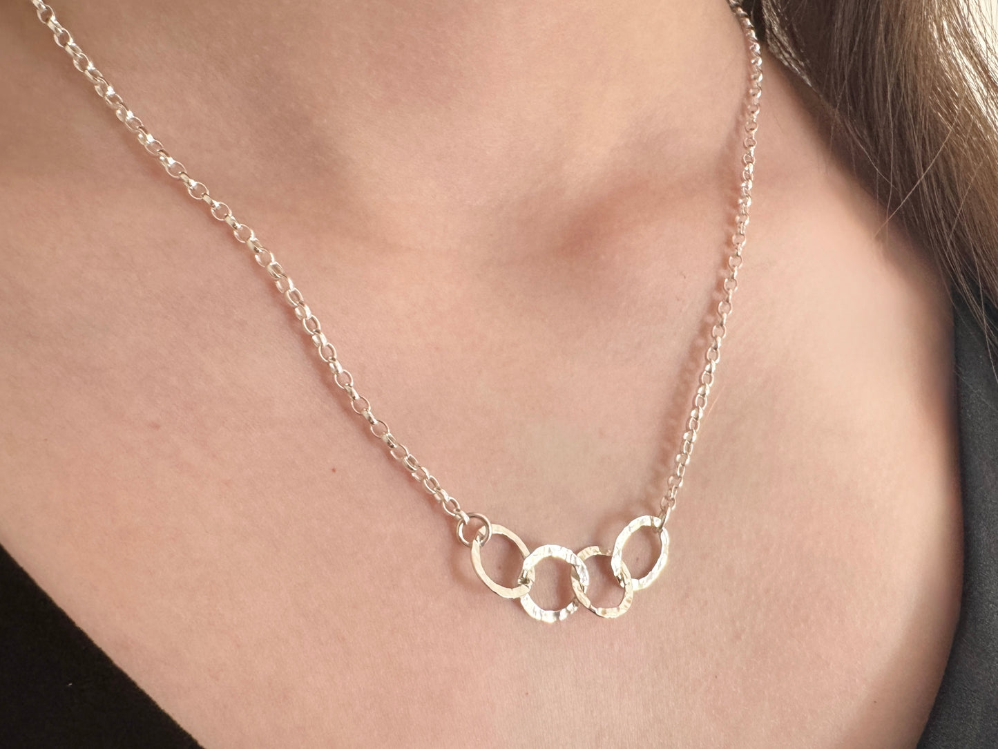 40th Birthday Sterling Silver Interlinked Necklace