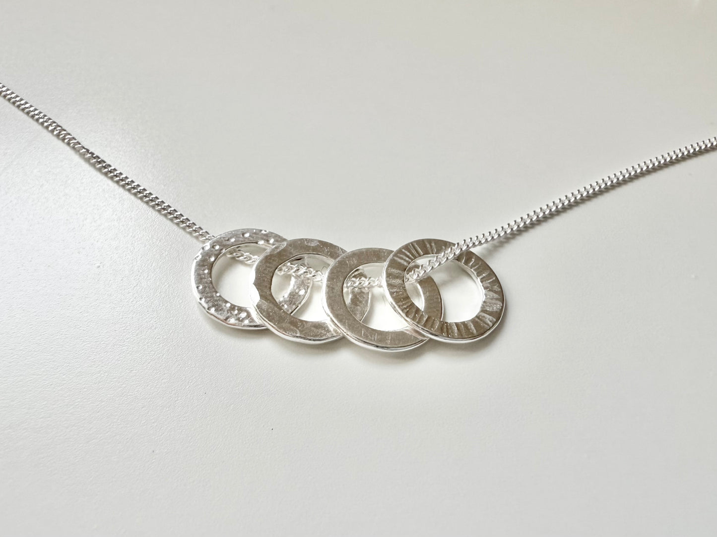 40th Birthday Sterling Silver Washer Necklace
