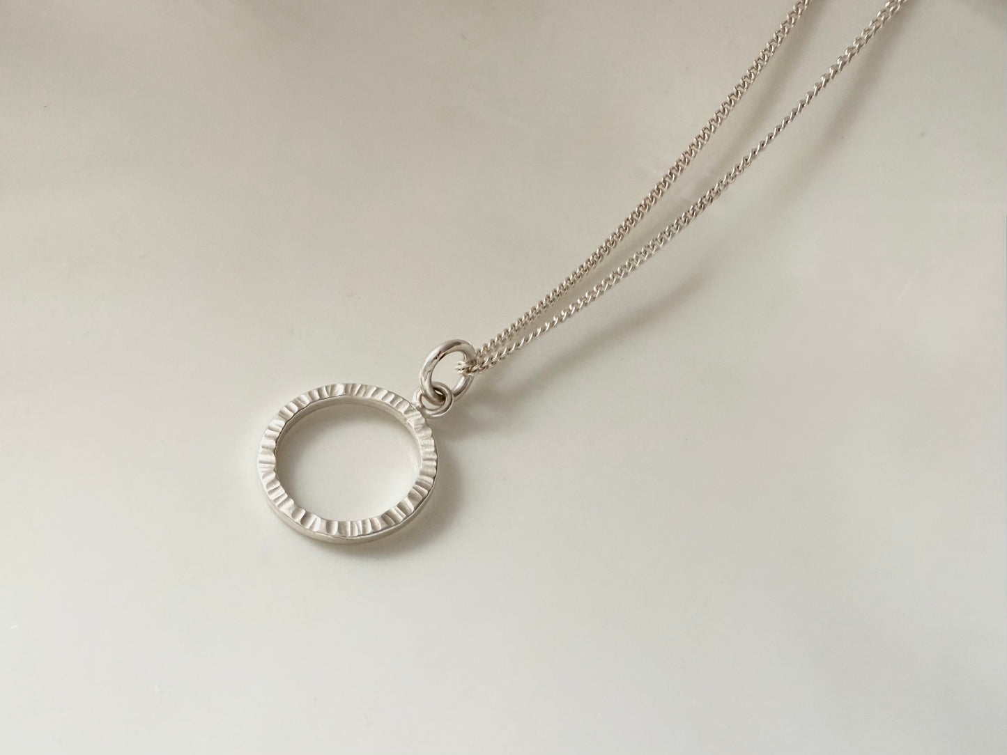 Sterling Silver Ring Pendant Necklace