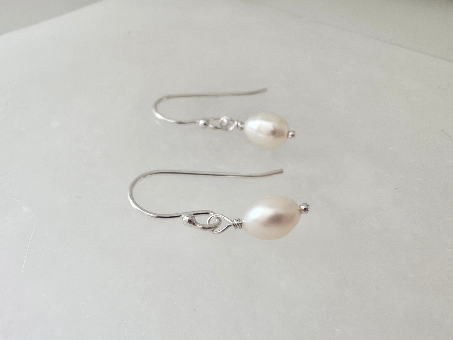 Silver Earrings with Freshwater Pearls