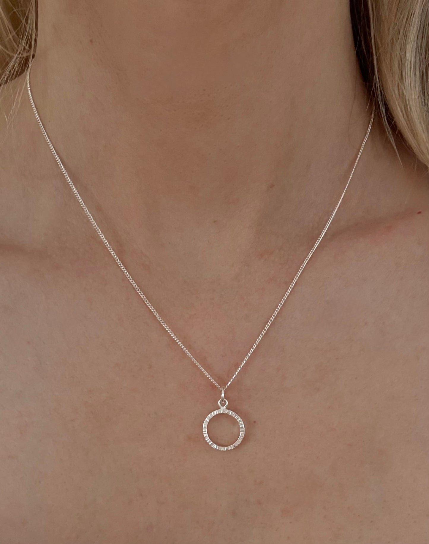 Sterling Silver Ring Pendant Necklace