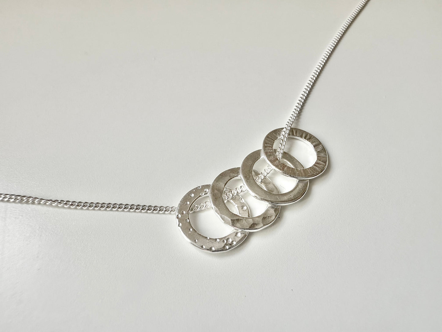 40th Birthday Sterling Silver Washer Necklace