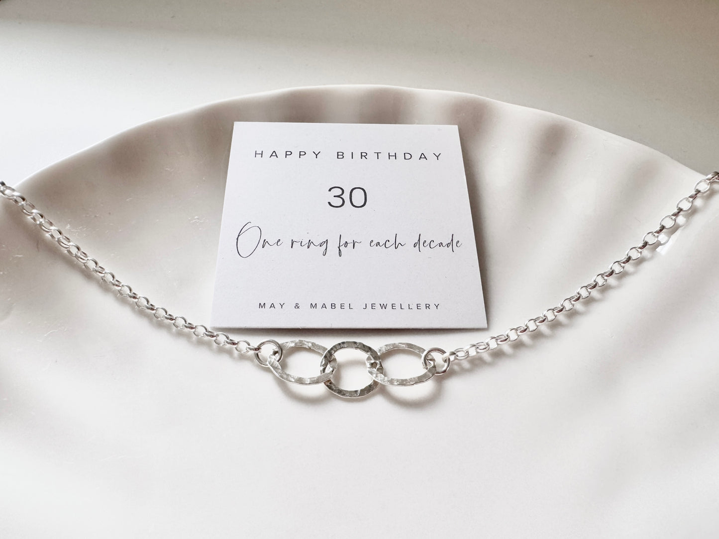 Sterling Silver Bracelet for 30th Birthday