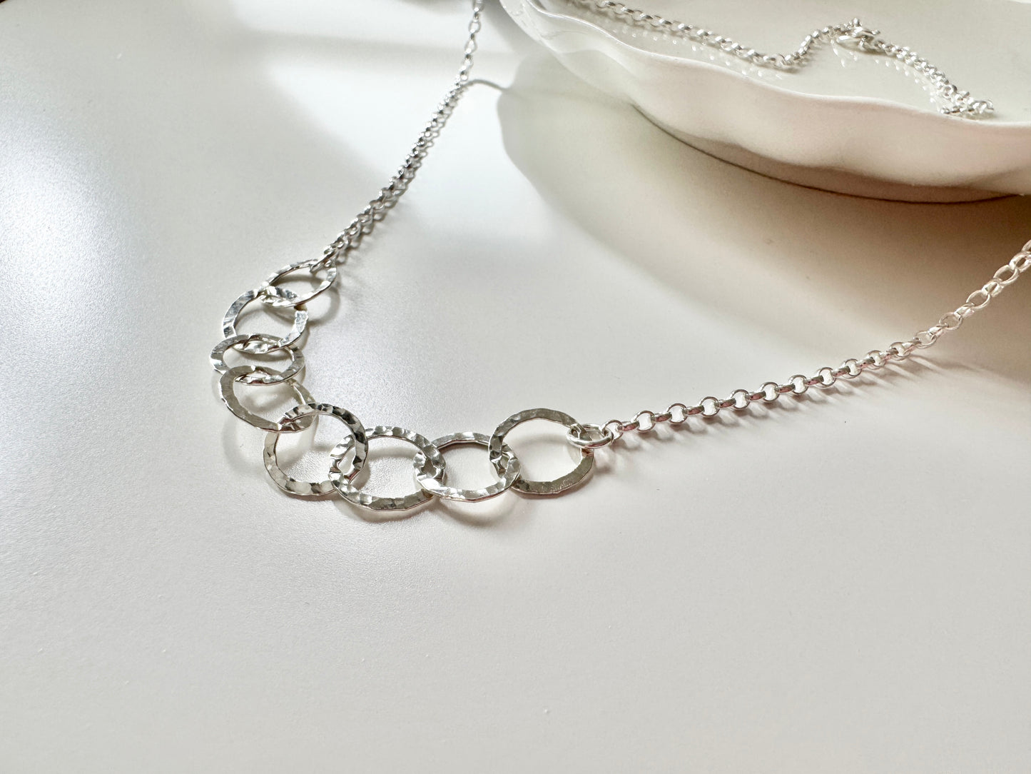 80th Birthday Sterling Silver Interlinked Necklace