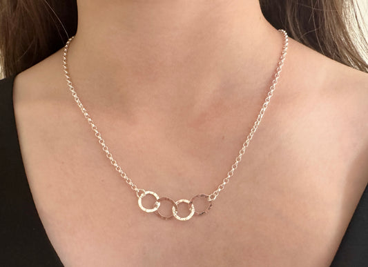 40th Birthday Sterling Silver Interlinked Necklace