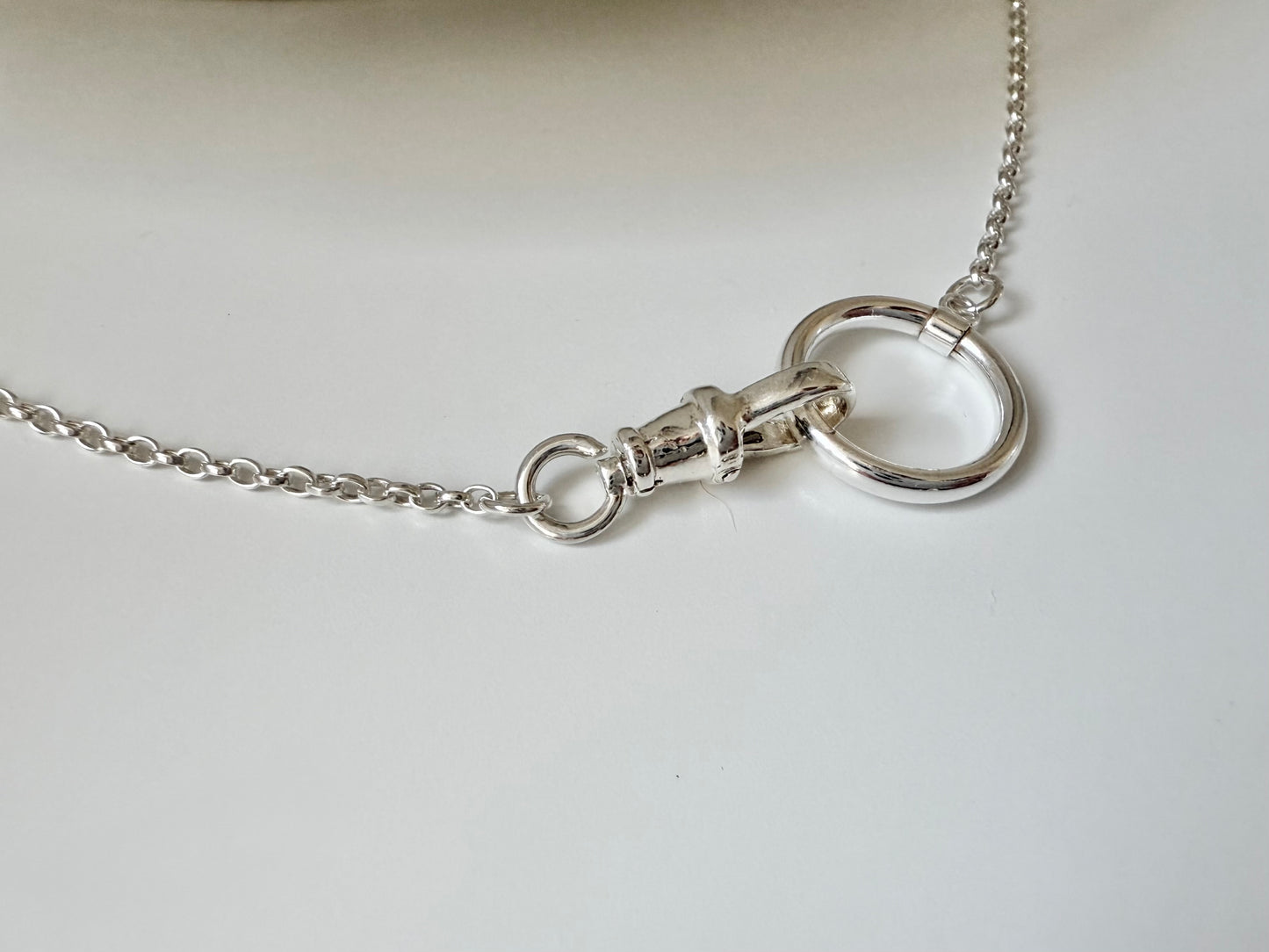 Sterling Silver Albert Swivel Clasp Necklace