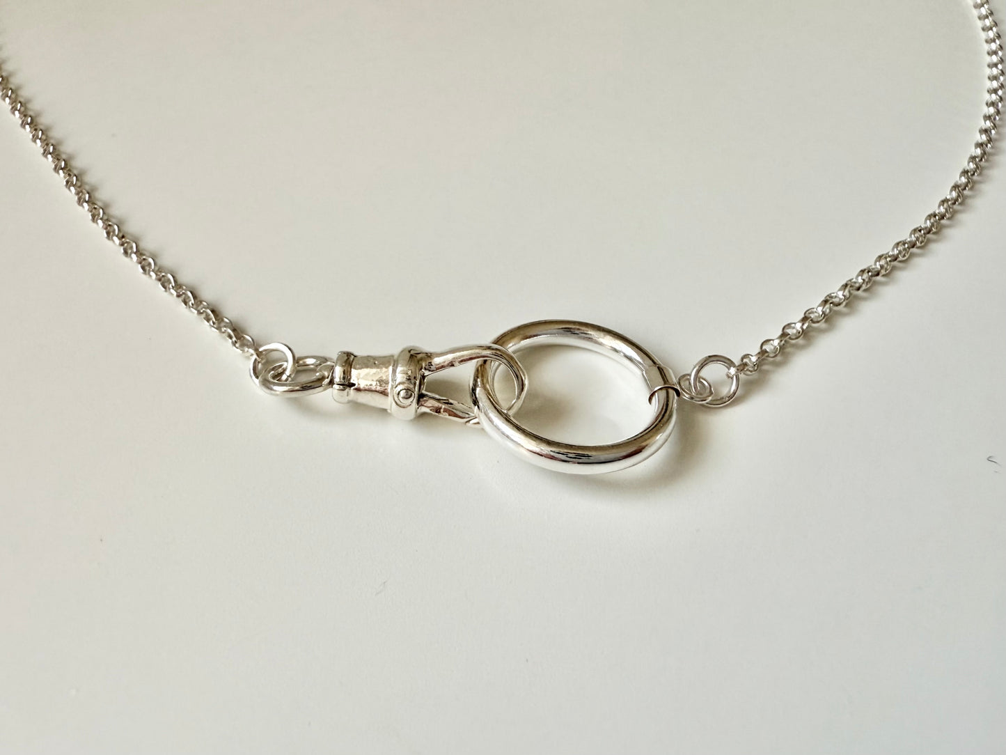 Sterling Silver Albert Swivel Clasp Necklace