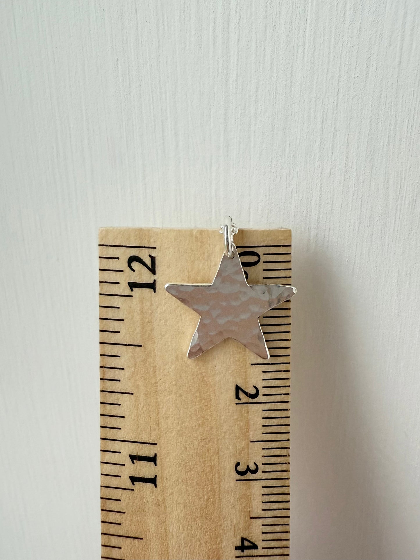 Sterling Silver Star Pendant Necklace (M)