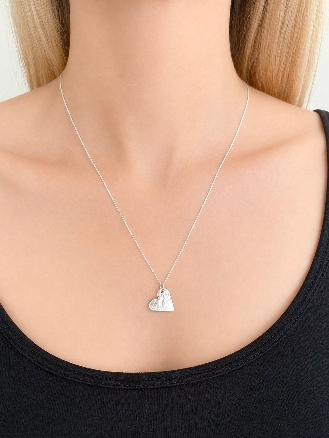 Sterling Silver Heart Pendant Necklace