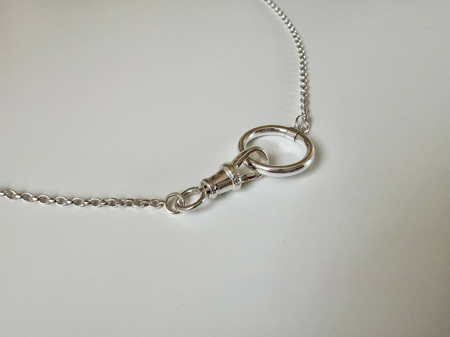 Sterling Silver Albert Swivel Clasp Necklace