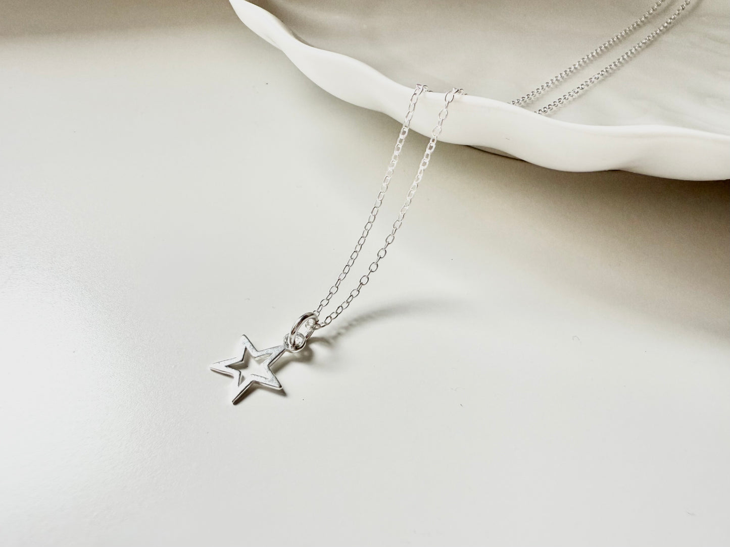 Dainty Silver Star Necklace