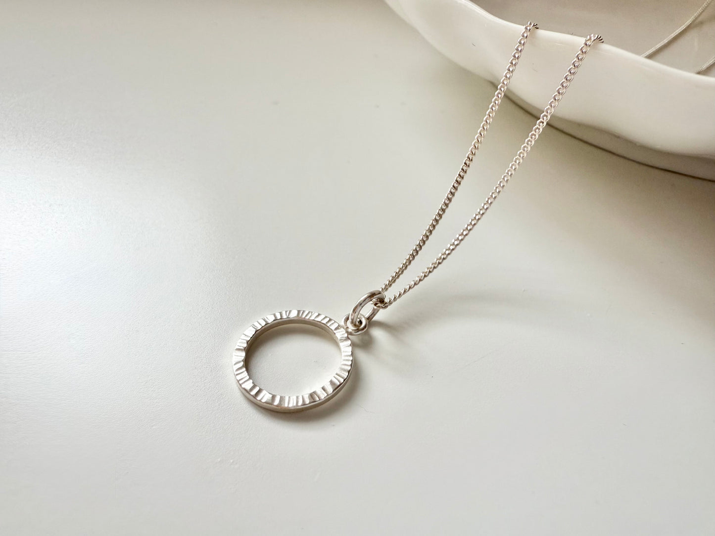 Sterling Silver Ring Pendant Necklace