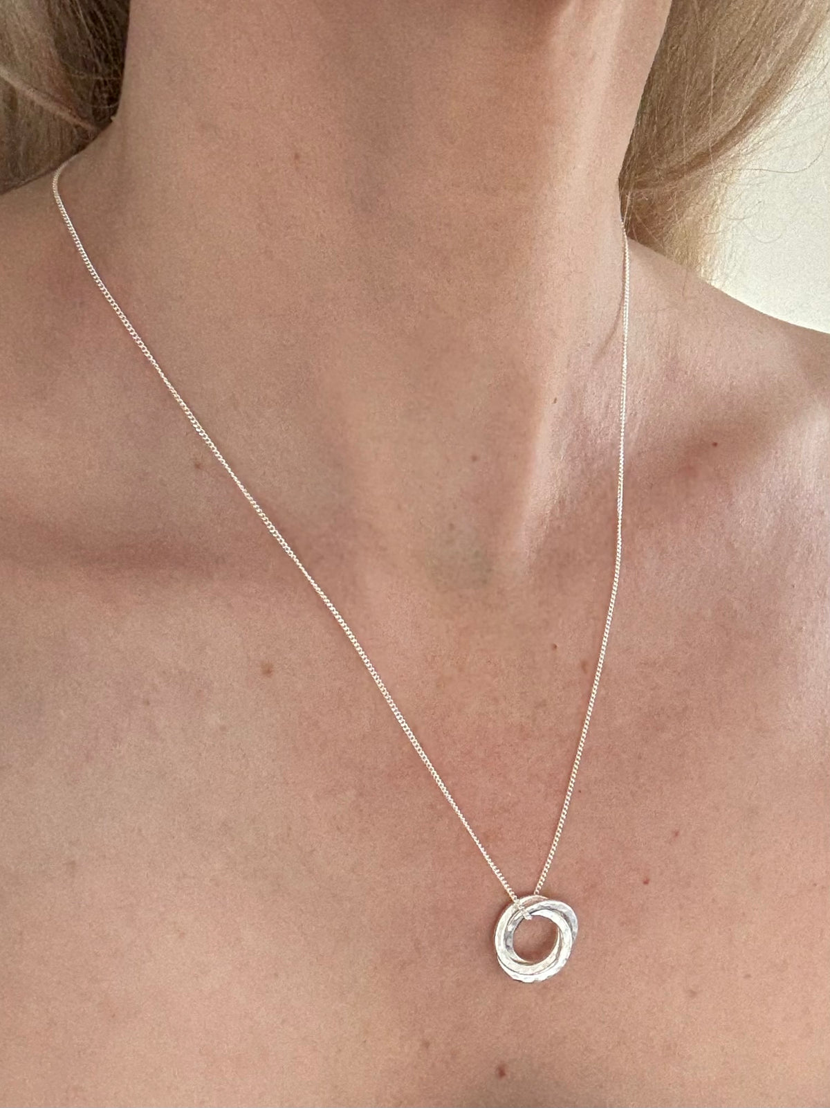 30th Birthday Sterling Silver Interlocking Necklace