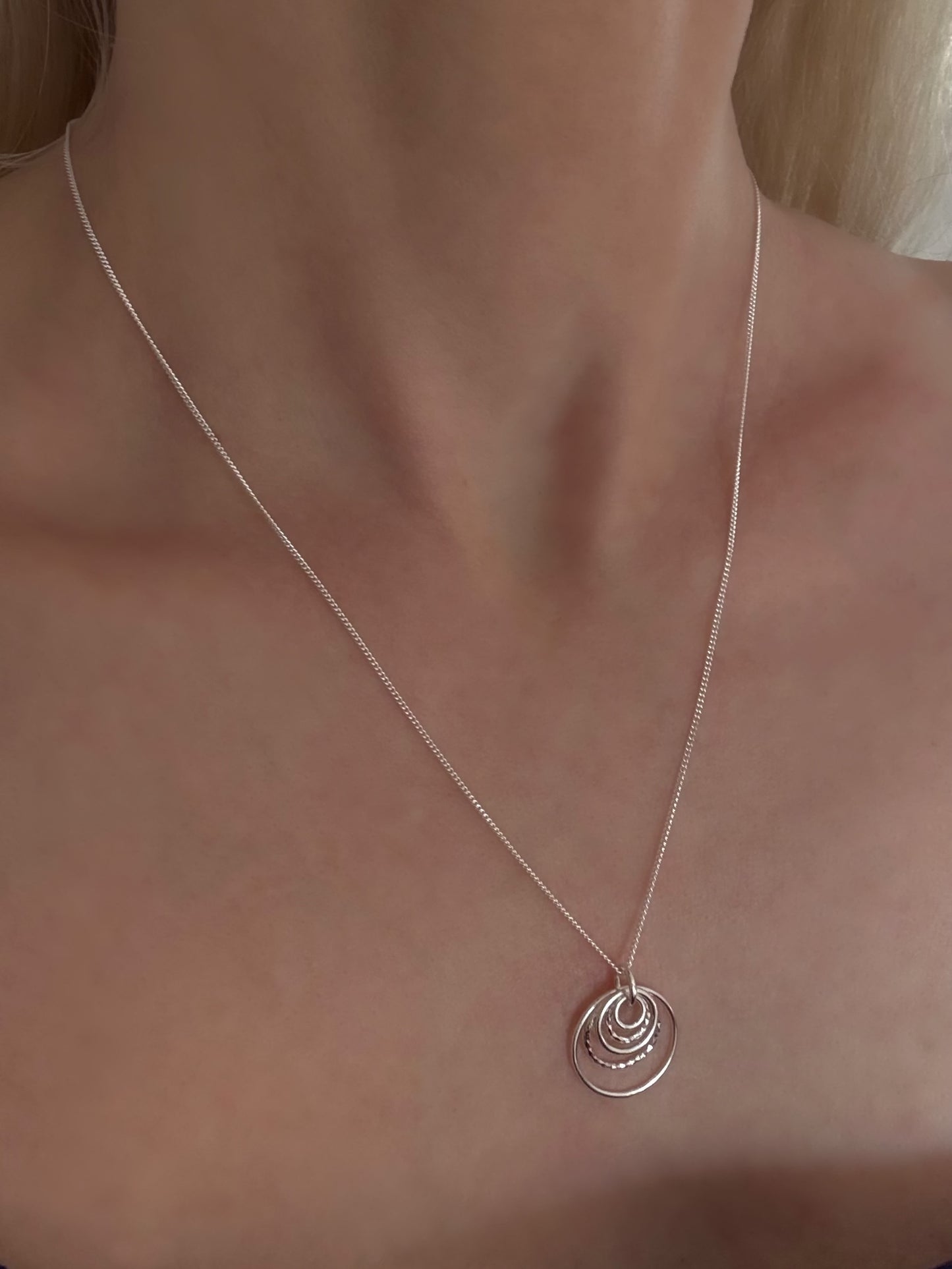 50th Birthday Sterling Silver Necklace for Five Decades
