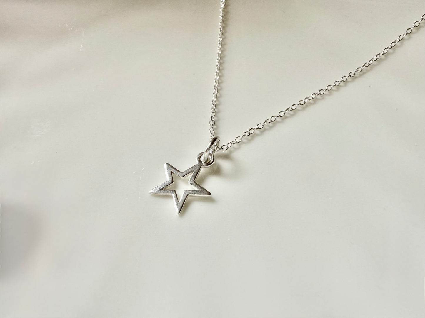 Dainty Silver Star Necklace