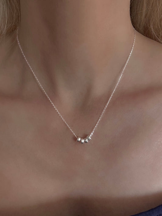 40th Birthday Sterling Silver Necklace with Rondelle Beads