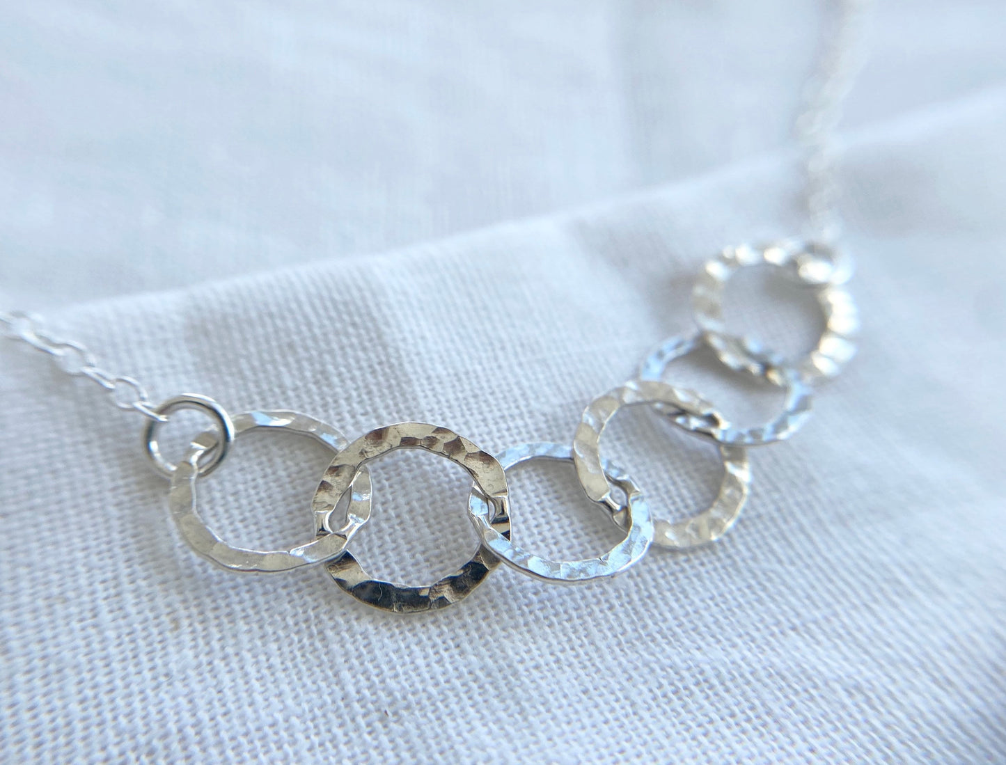 60th Birthday Sterling Silver Interlinked Necklace