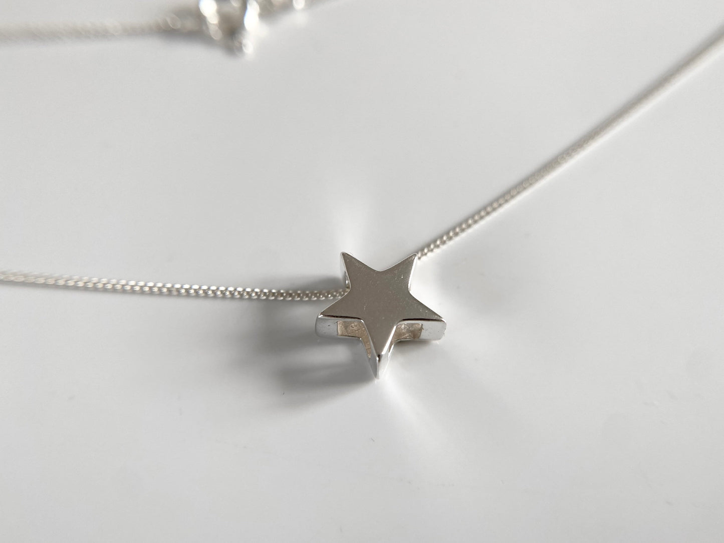 Sterling Silver Star Bead Necklace