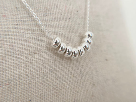 Eightieth birthday silver necklace 